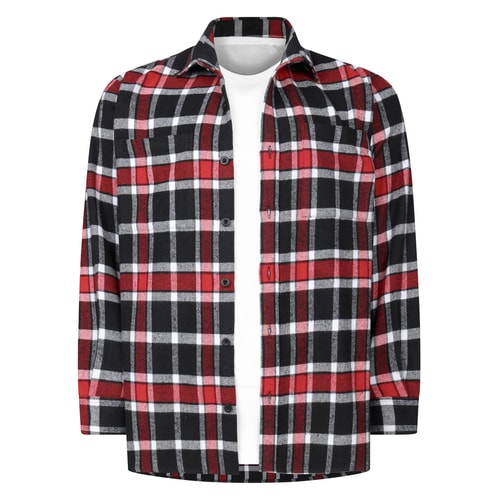 Bigdude Heavy Flannel Overshirt Black