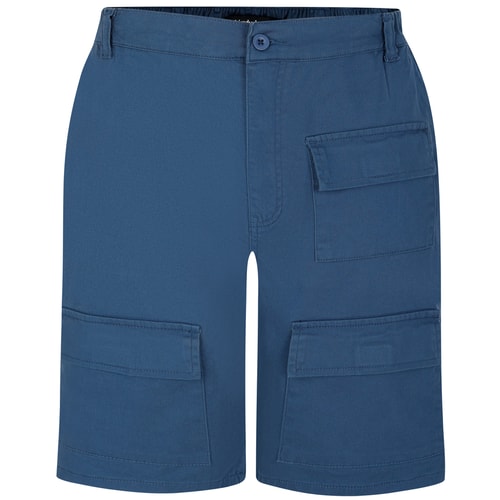 Bigdude Elasticated Waist Stretch Utility Shorts Indigo