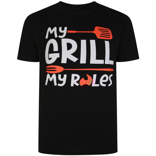 Bigdude BBQ Grill Print T-Shirt Black