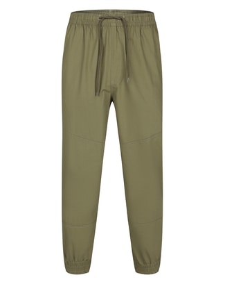 Bigdude Elasticated Waist Cuffed Chinos Khaki