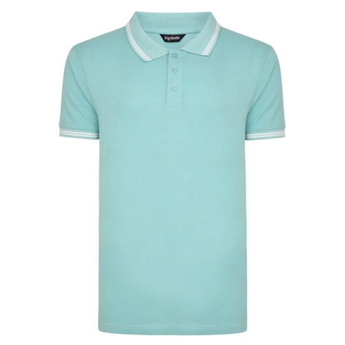 Bigdude Tipped Polo Shirt Turquoise