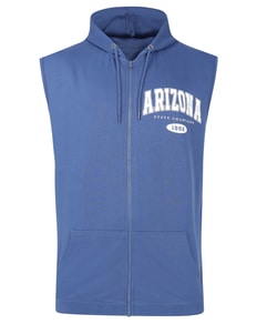 Bigdude Arizona Sleeveless Loopback Hoody Deep Blue