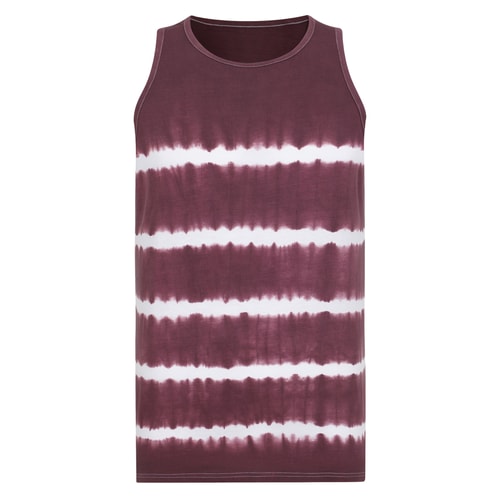 Bigdude Tie Dye Vest Burgundy