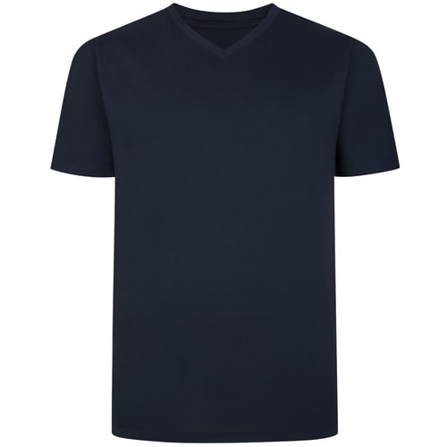 Bigdude Plain V-Neck T-Shirt Navy Tall