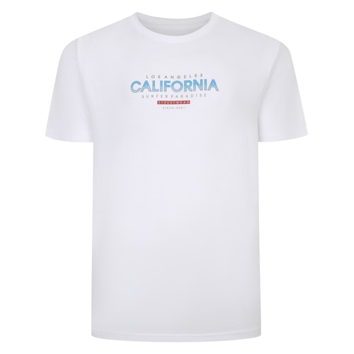 Bigdude California Print T-Shirt White