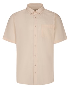 Bigdude Easy Iron Seersucker Shirt Faded Peach