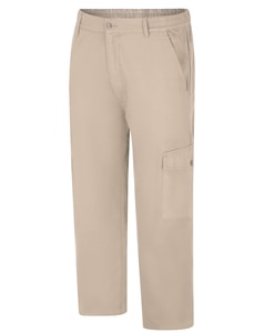 Bigdude Elasticated Waist Cargo Trousers Sand