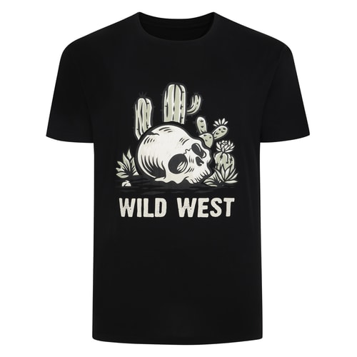 Bigdude Desert Vibes Print T-Shirt Black