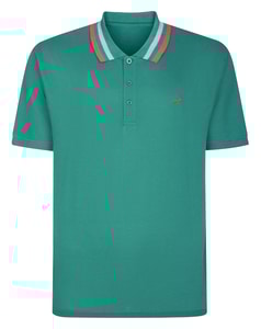 Bigdude Chunky Tipped Polo Shirt Teal