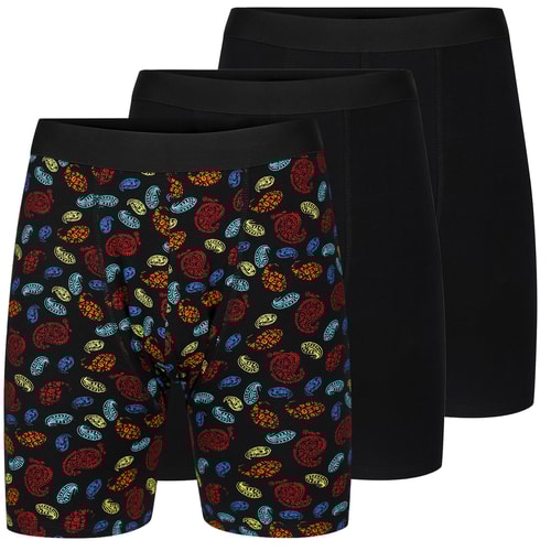Bigdude 3 Pack Boxer Shorts Black