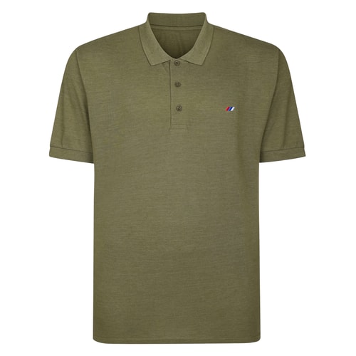 Bigdude Marl Polo Shirt Green Tall