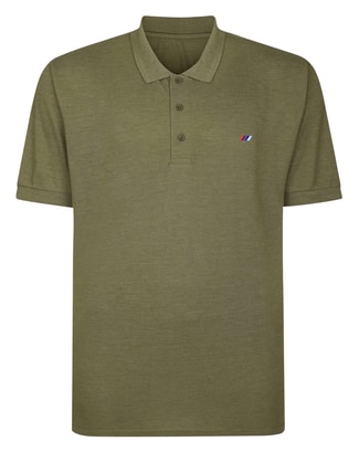 Bigdude Marl Polo Shirt Green Tall