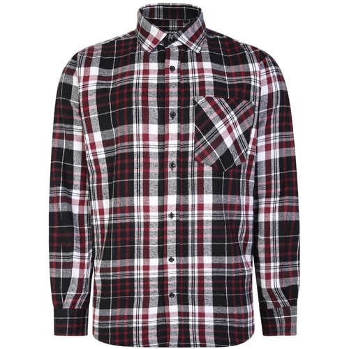 Bigdude Long Sleeve Flannel Shirt Black