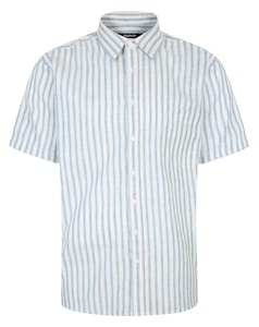 Bigdude Lightweight Summer Short Sleeve Shirt Blue