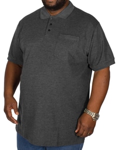 Bigdude Polo Shirt With Pocket Charcoal