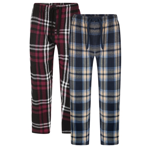 Bigdude Twin Pack Flannel Pants Black