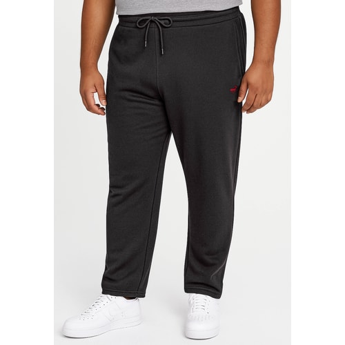Bigdude Open Hem Loop Back Joggers Charcoal