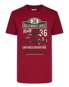 Bigdude 36 Rally Monte Carlo Print T-Shirt Crimson Red