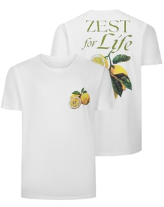 Bigdude Zest Of Life Back Print T-Shirt White