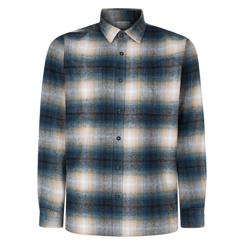 Bigdude Heavy Flannel Overshirt Turquoise Tall