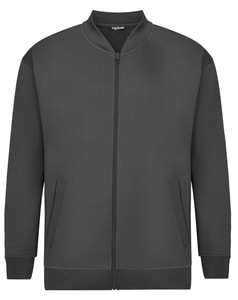 Bigdude Zip Thru Baseball Jacket Charcoal