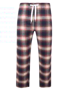 Bigdude Soft Flannel Checked Pyjama Pants Navy