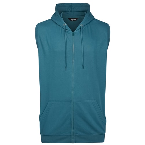 Bigdude Loop Back Sleeveless Hoody Petrol