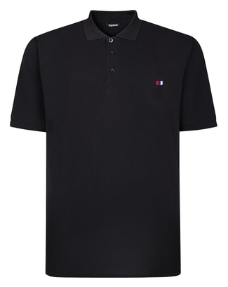 Bigdude Embroidered Logo Polo Shirt Black