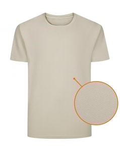 Bigdude Textured Stripe T-Shirt Stone