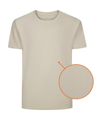 Bigdude Textured Stripe T-Shirt Stone