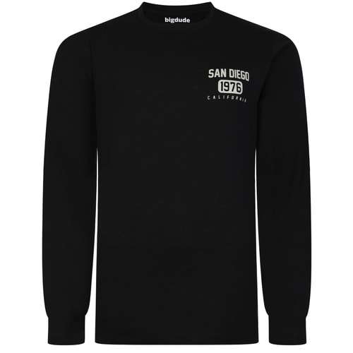 Bigdude San Diego Long Sleeve T-Shirt Black Tall