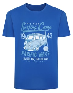Bigdude Surfing Camp Print T-Shirt Royal Blue Tall