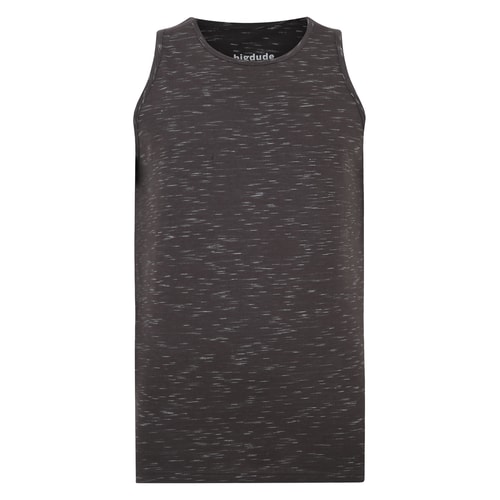 Bigdude Inkjet Marl Vest Charcoal Tall