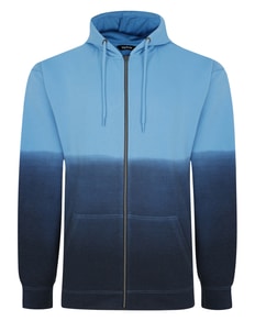 Bigdude Ombre Zip Hoody Blue