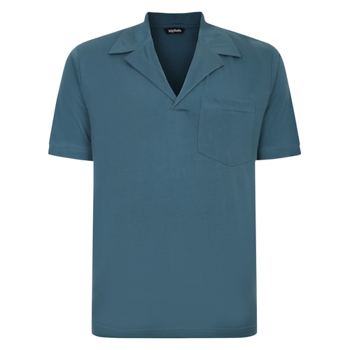 Bigdude Relaxed Collar Polo Shirt Petrol