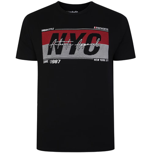 Bigdude New York Authentic Apparel Print T-Shirt Black