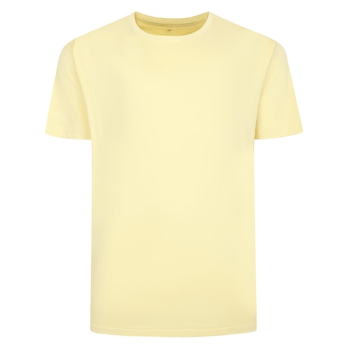 Bigdude Plain T-Shirt Pale Yellow Tall