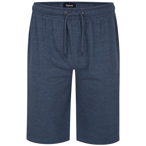 Bigdude Loop Back Jogger Shorts Denim Marl