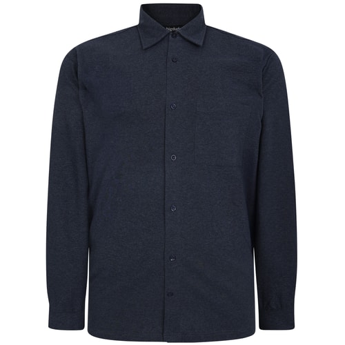 Bigddude Pique Long Sleeve Shirt Navy