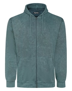 Bigdude Acid Wash Hoodie Dark Petrol Tall