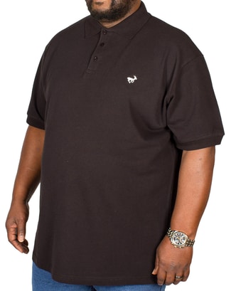 Bigdude Embroidered Polo Shirt Black Tall