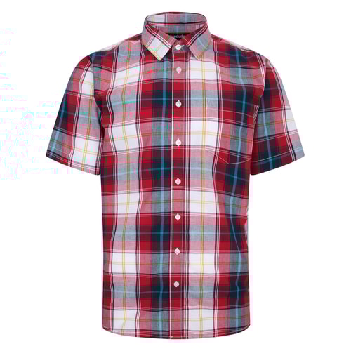 Bigdude Checked Short Sleeve Shirt Red