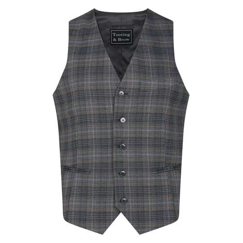 Tooting & Brow Waistcoat Dark Brown