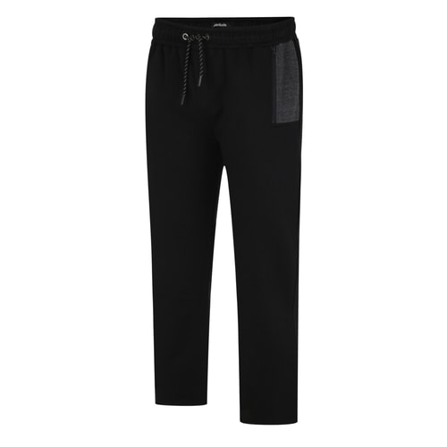 Bigdude Contrast Joggers with Zip Pockets Black/Charcoal