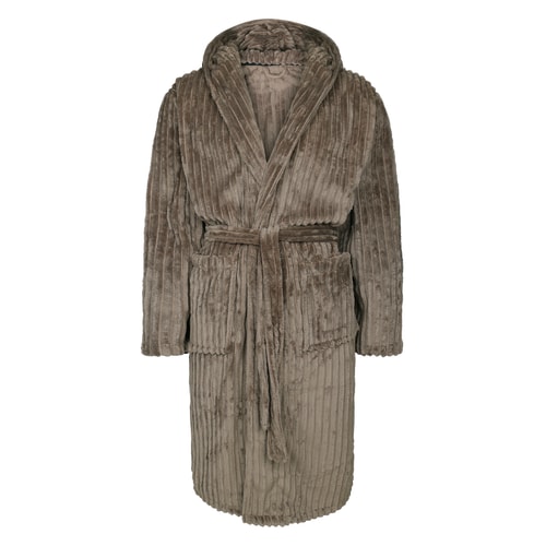 Bigdude Ribbed Dressing Gown Brown