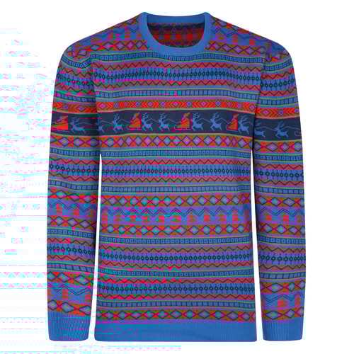 Bigdude Traditional Christmas Jumper Deep Blue