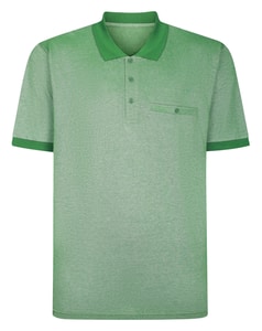 Bigdude Two Tone Polo Shirt Deep Green Tall