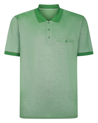 Bigdude Two Tone Polo Shirt Deep Green Tall