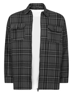 Bigdude Zipped Overshirt Charcoal