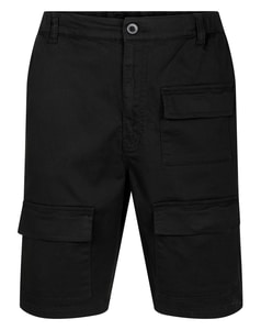 Bigdude Elasticated Waist Stretch Utility Shorts Black